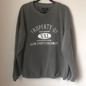 B.U.M. Equipment Crewneck Sweater Gray Sz XL